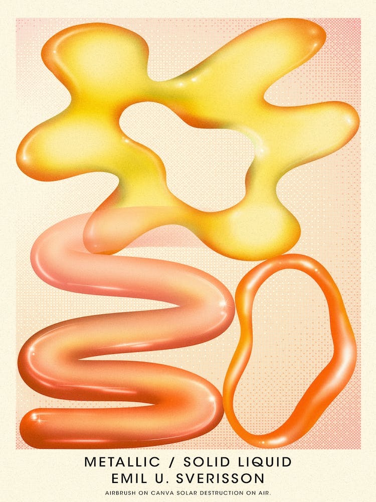 Sunset Metallic Liquid Mirage