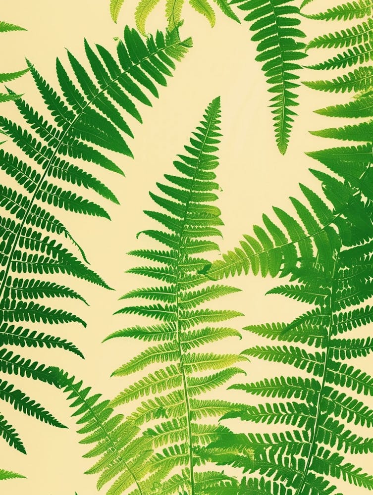 Pattern Poster Harts Tongue Fern 2