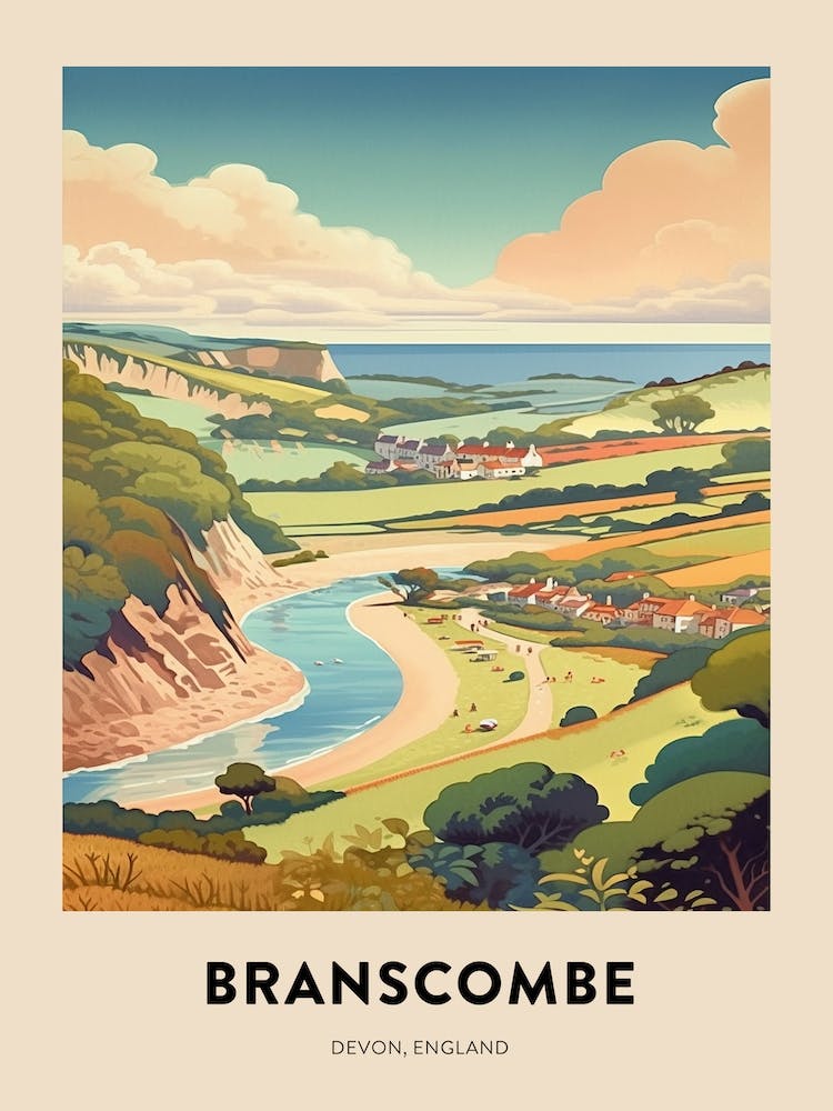 Devon Vintage-Reiseplakat Bournemouth 5
