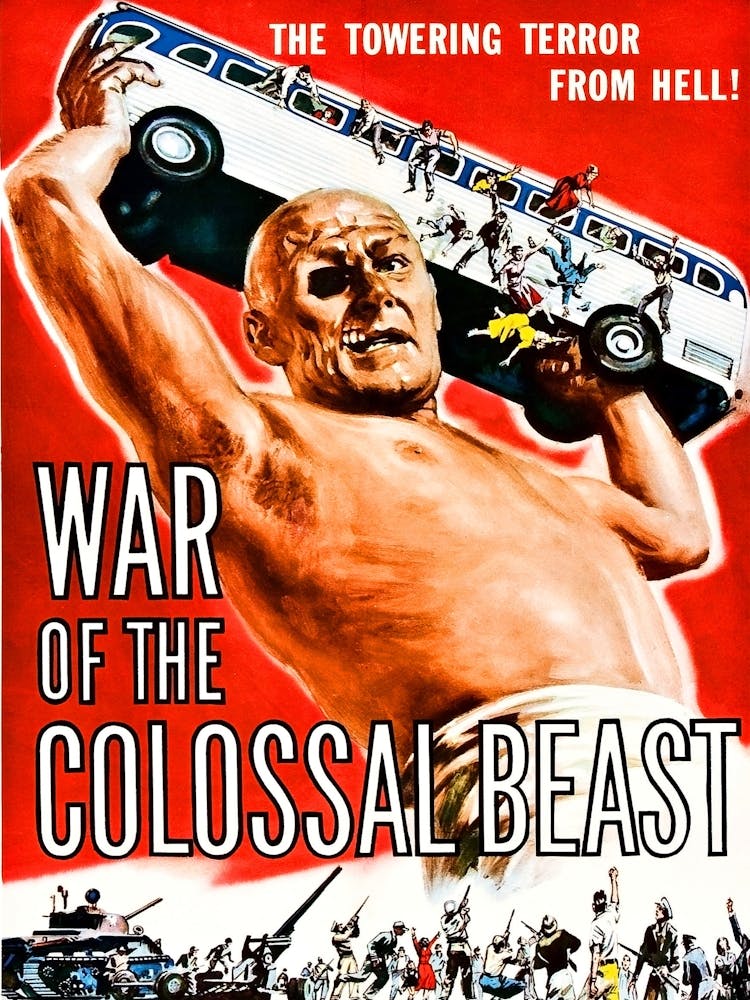 Fantasy Horror Movie Poster, War Of The Colossal Beast