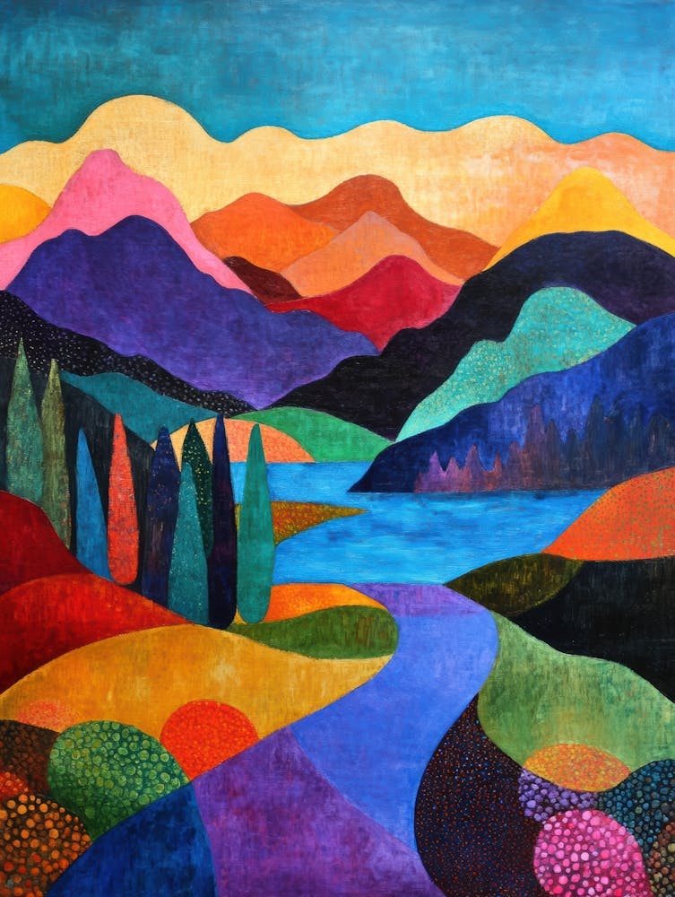 colorful mountain landscape 3