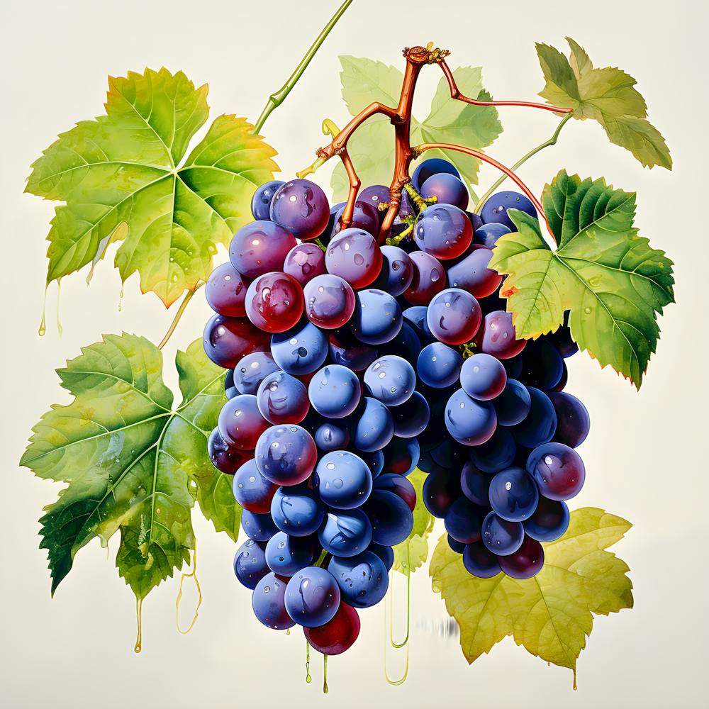 Vivid Grape Duet Watercolor Symphony