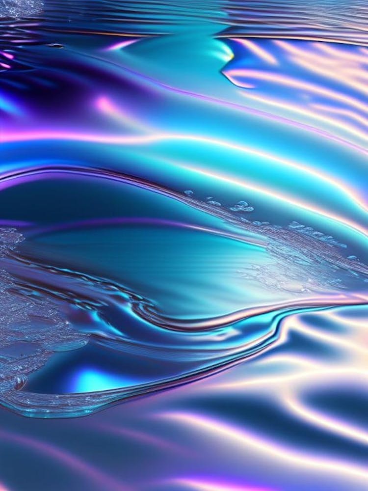 Water Texture, Water, Waterscape Holographic 3