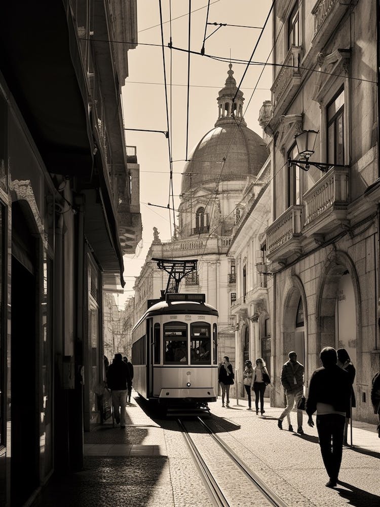 Lisbon, Portugal, Mediterranean Black And White Photography Analogue 3