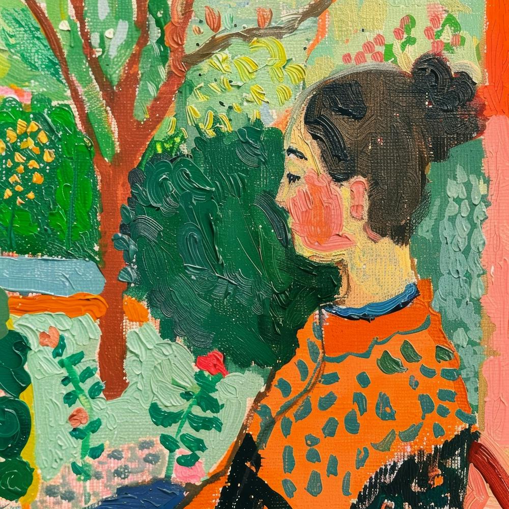 Woman In A Garden