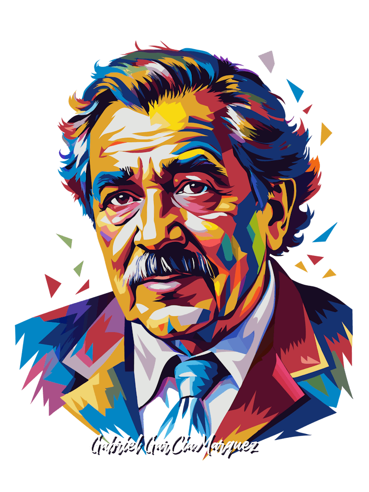 Gabriel García Márquez 01 Portrait WPAP Pop Art