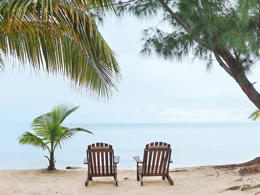Beach Chairs On The Beach