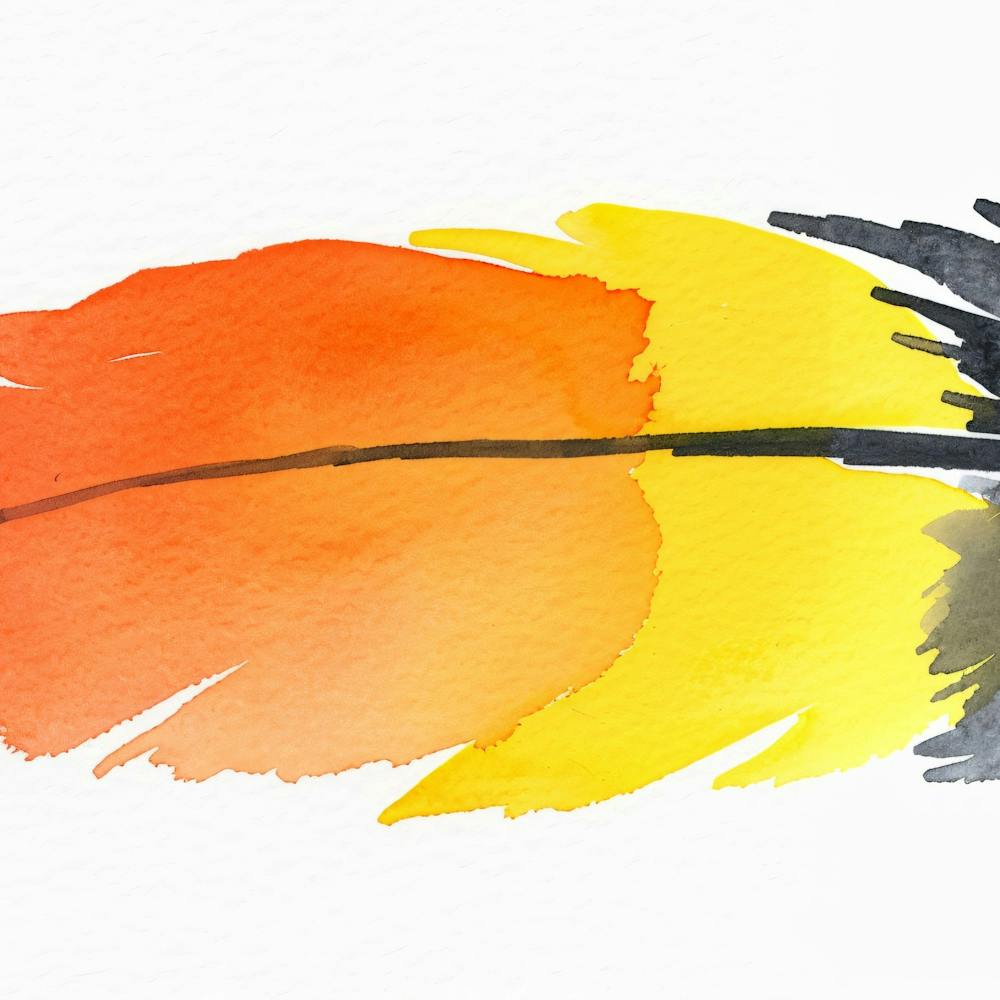 Watercolor Feather