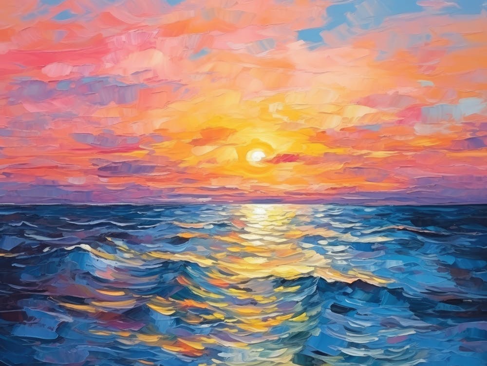 Coucher de Soleil Sur L'Océan 10