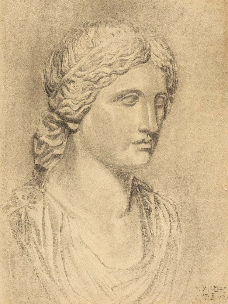 Antique Bust (1906), Egon Schiele 1