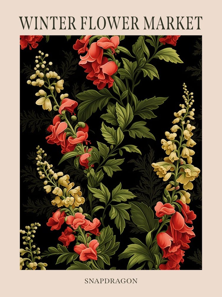 Snapdragon 3 Winter Flower Market Poster
