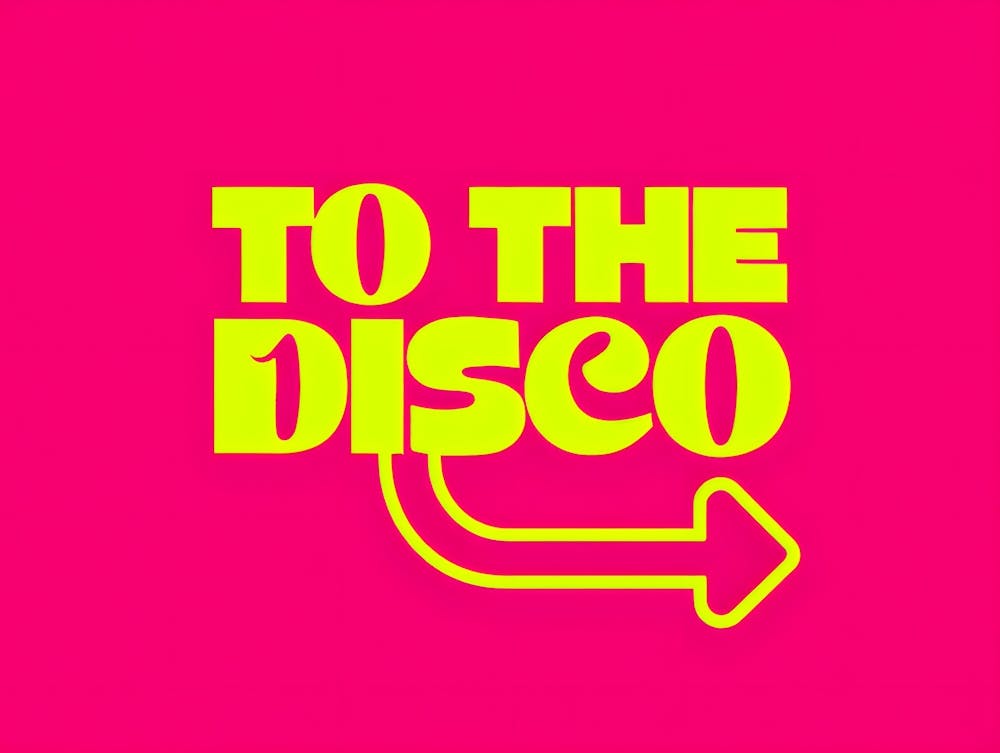 Bold 'To the Disco' Sign: Retro-Inspired Neon Design