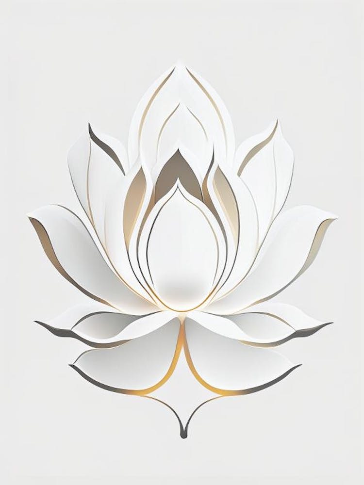 Weißer Lotus Retro Minimal 6