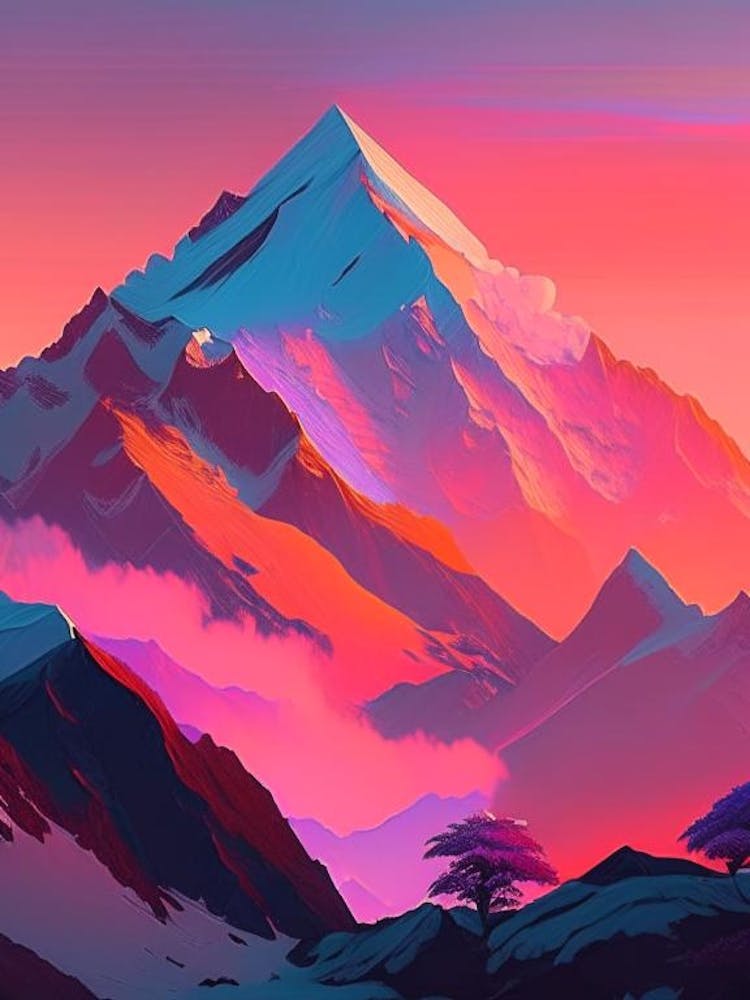 Mount Everest Dreamy Sunset 2