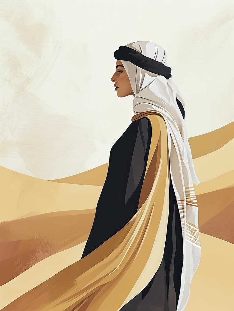 Arabic Woman In The Desert