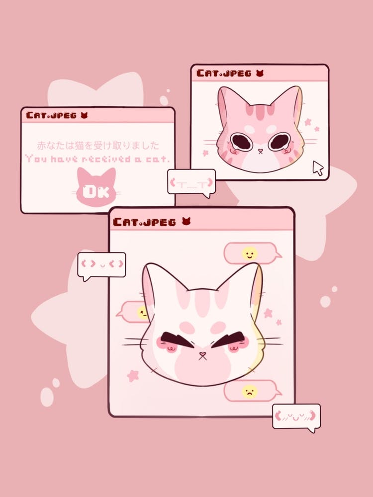 cats cute art print