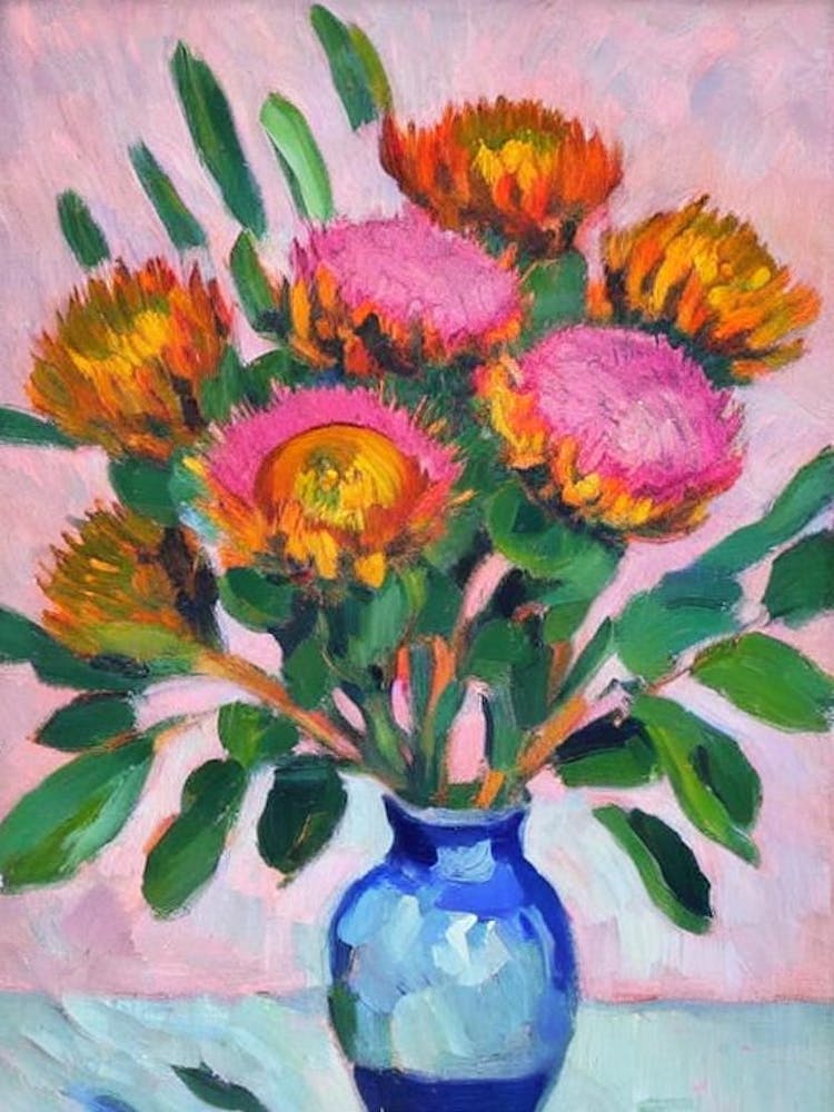 Proteas 3  Matisse Style  Flower