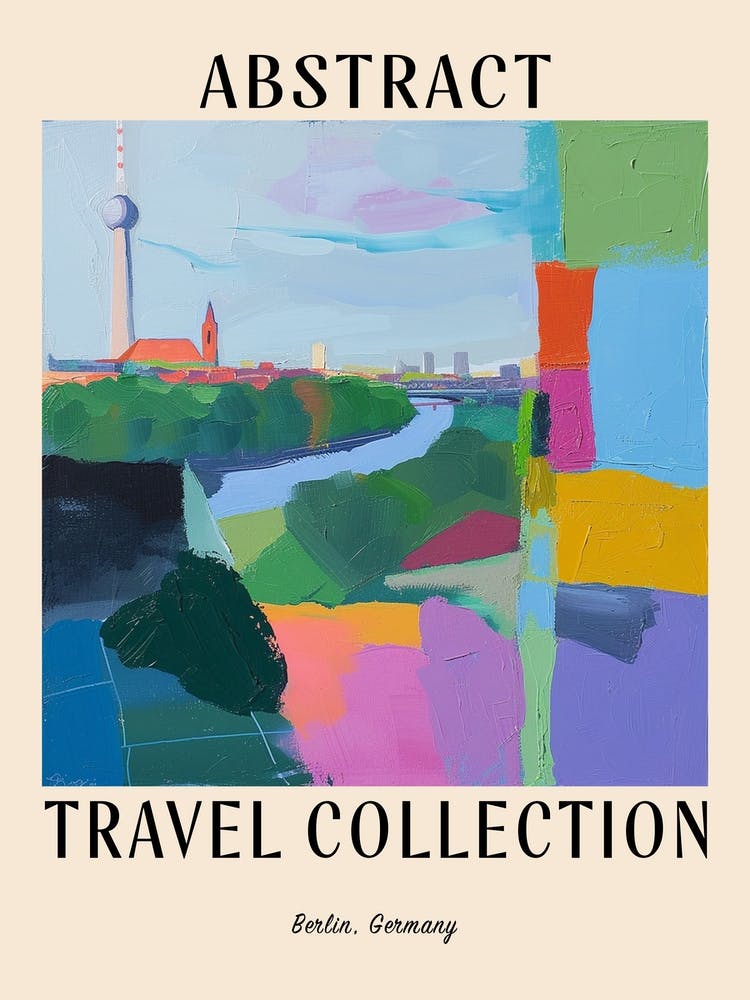 Abstract Travel Collection Poster Berlin Germany 1