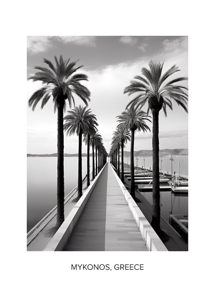 Poster Of Palma De Mallorca, Spain, Photography In Black And White 4