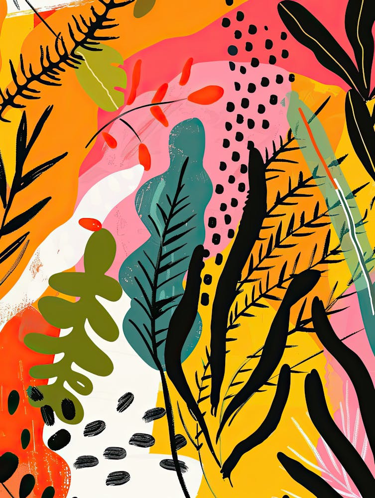 Playful Tropics Matisse Style