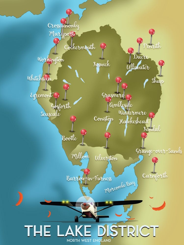 Lake District Travel poster