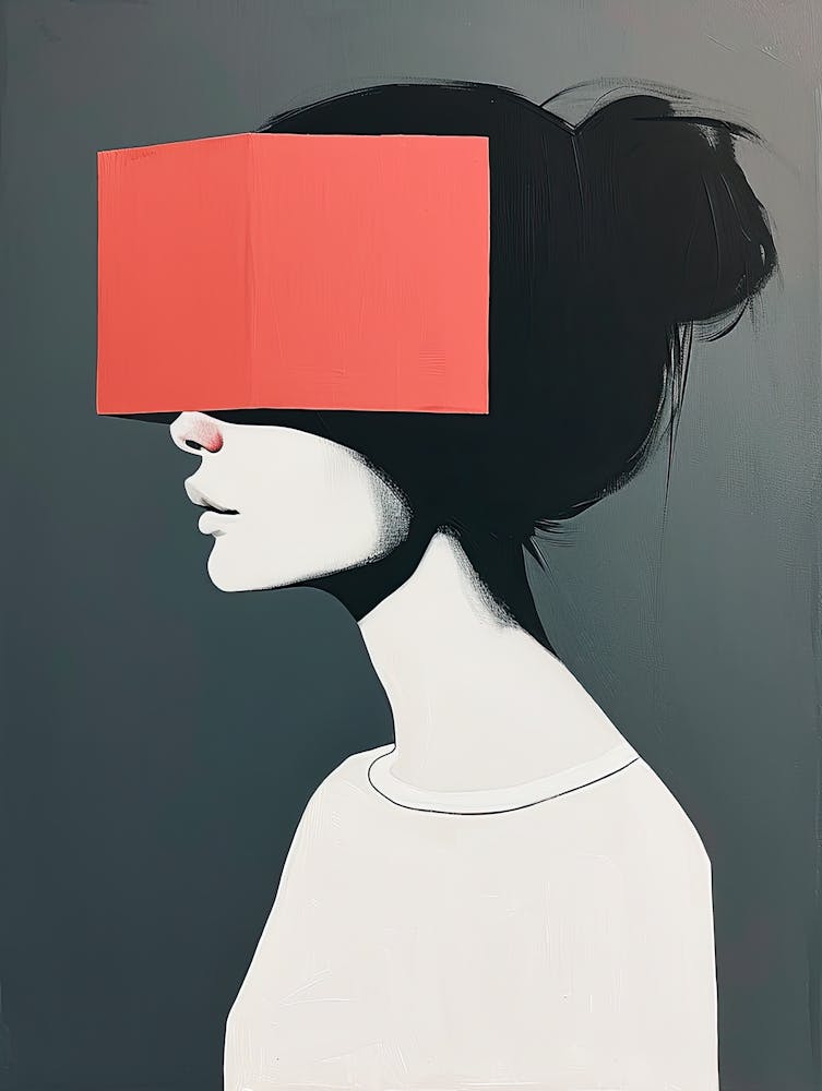 Mädchen mit roter Schachtel, Minimalismus