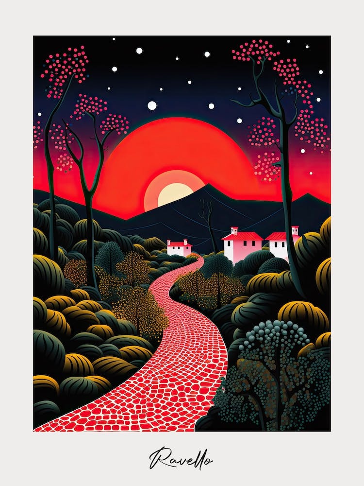 Poster Of Ravello, Italy, Illustration In The Style Of Pop Art 4