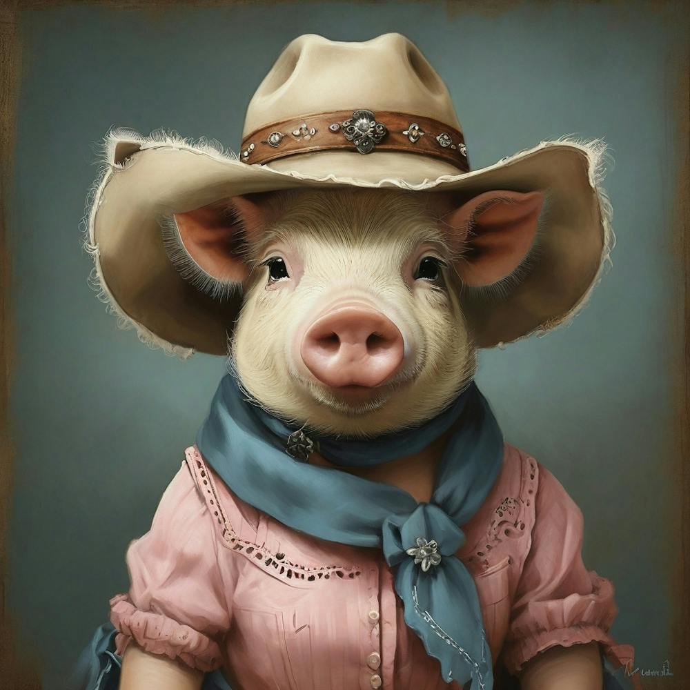 Marjorie The Cowgirl Pig Animal 1
