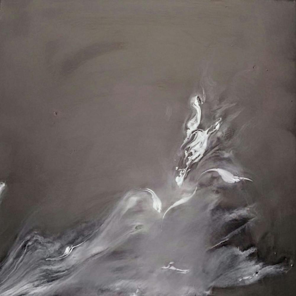 White Light   - A mesmerizing and ethereal artwork that captures the magic and mystery of a moonlit night. The piece features a predominantly white colour palette, with subtle variations in tones and textures that create a sense of depth and luminosity.