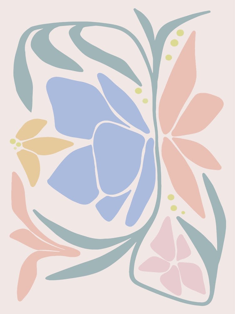 Pastel Flowers Scandinavian