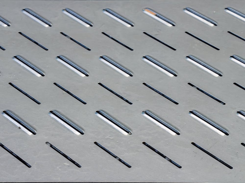 Seamless Metal Oval Holes Plate Texture