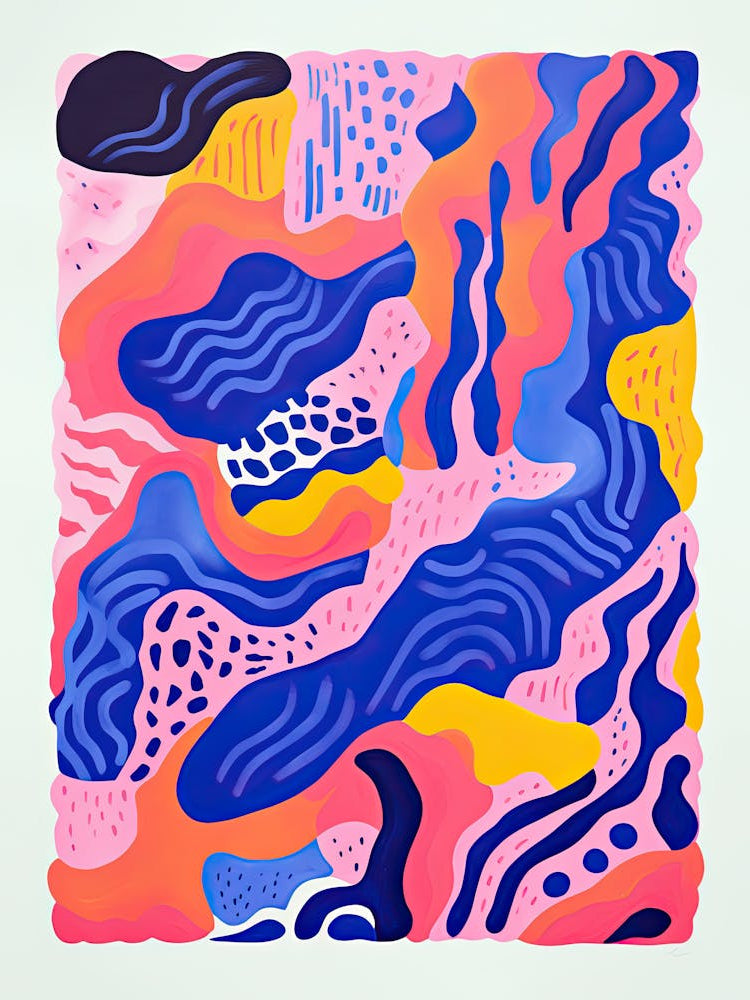 Bioluminescent Waves Deep Abstract Surrealism