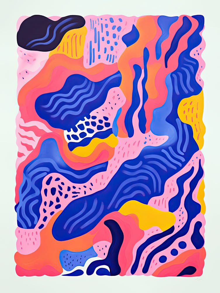 Bioluminescent Waves Deep Abstract Surrealism