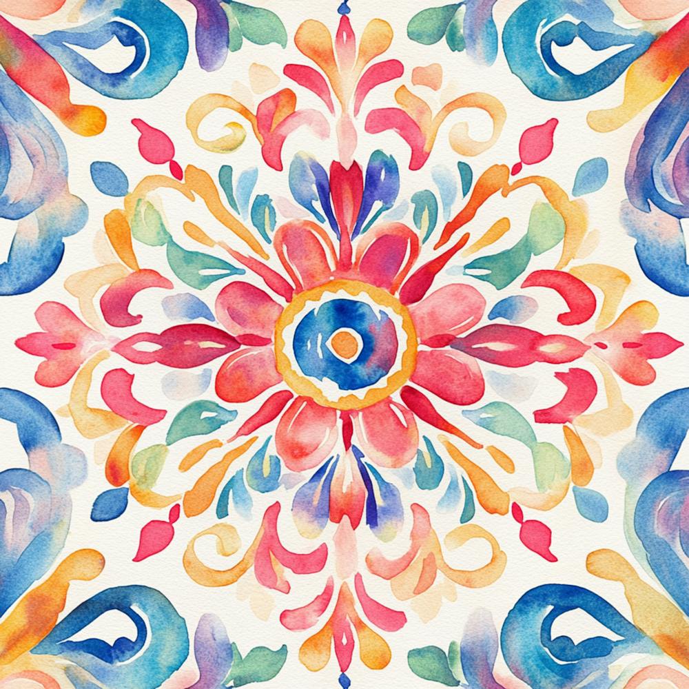 Motifs de Mandala à l'Aquarelle