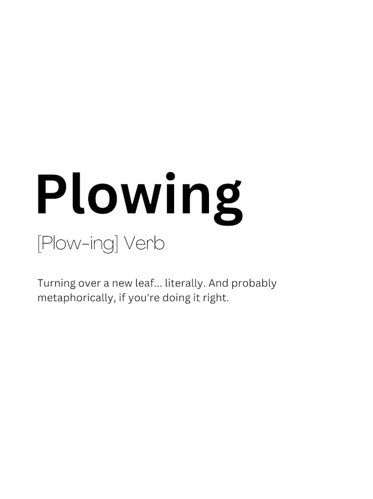 Plowing Definition Meaning