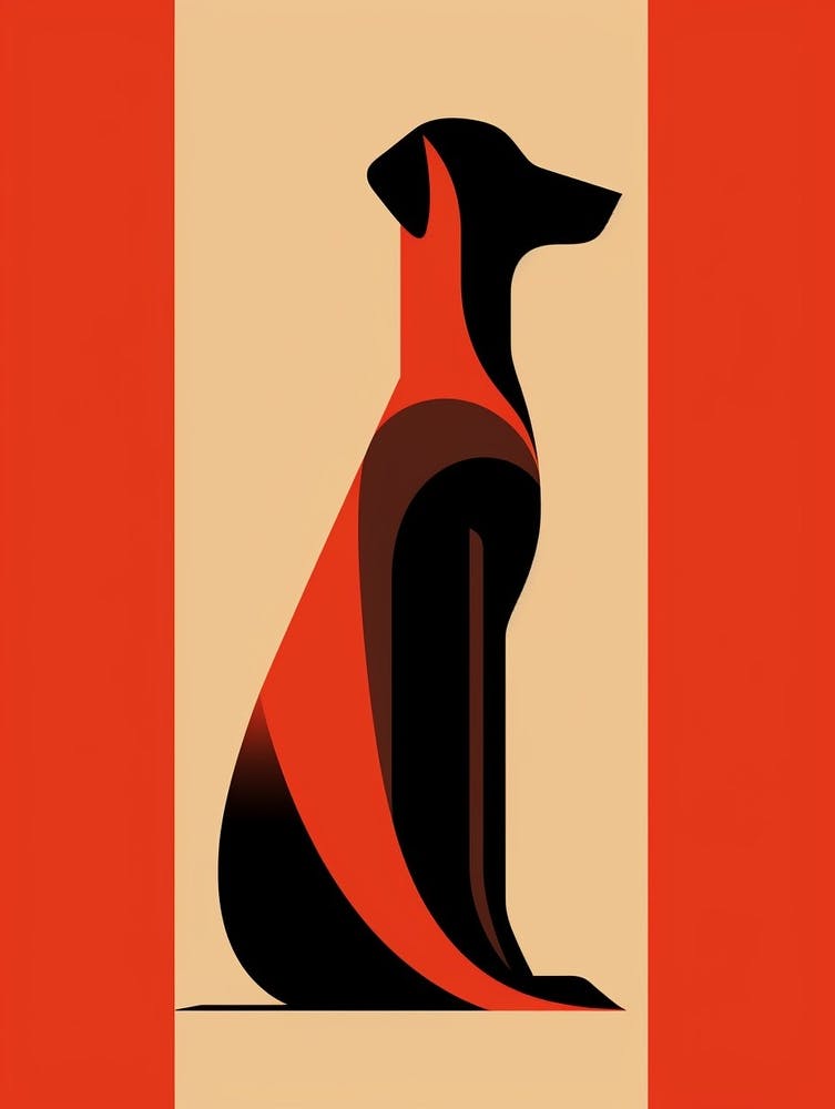 Dog Minimalist Abstract 6