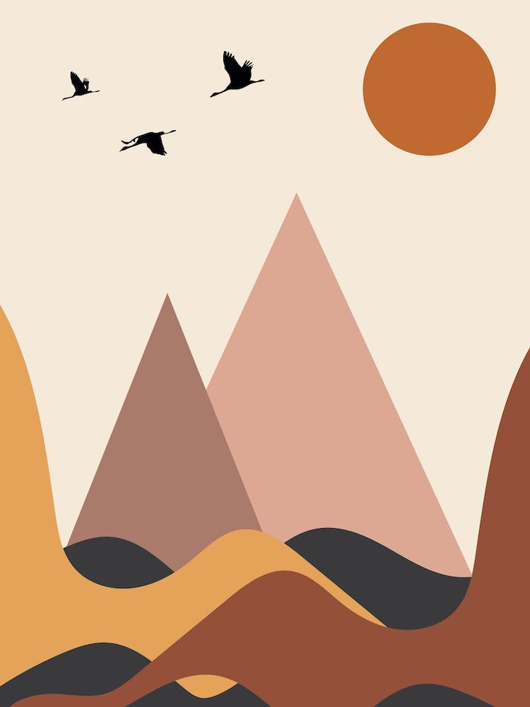 Autumn Mountains Abstract