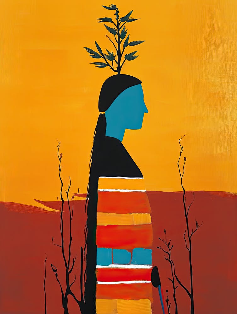 Chippewa Chic; Eine minimalistische Studie! Kunst der amerikanischen Ureinwohner