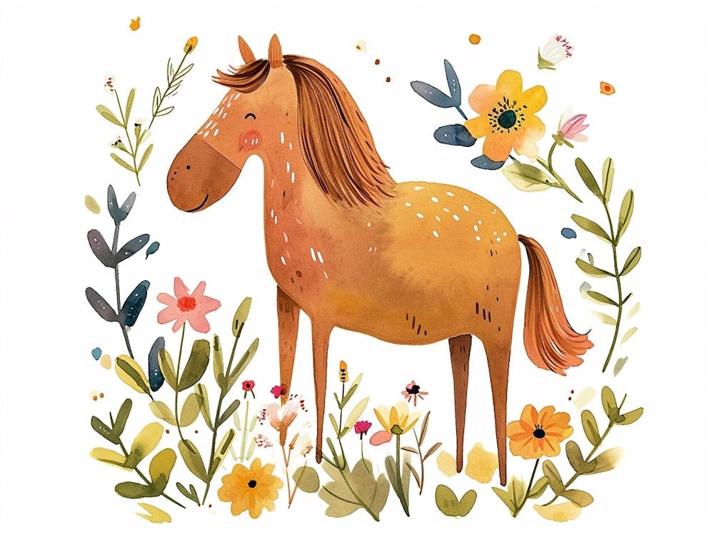Little Floral Horse 2