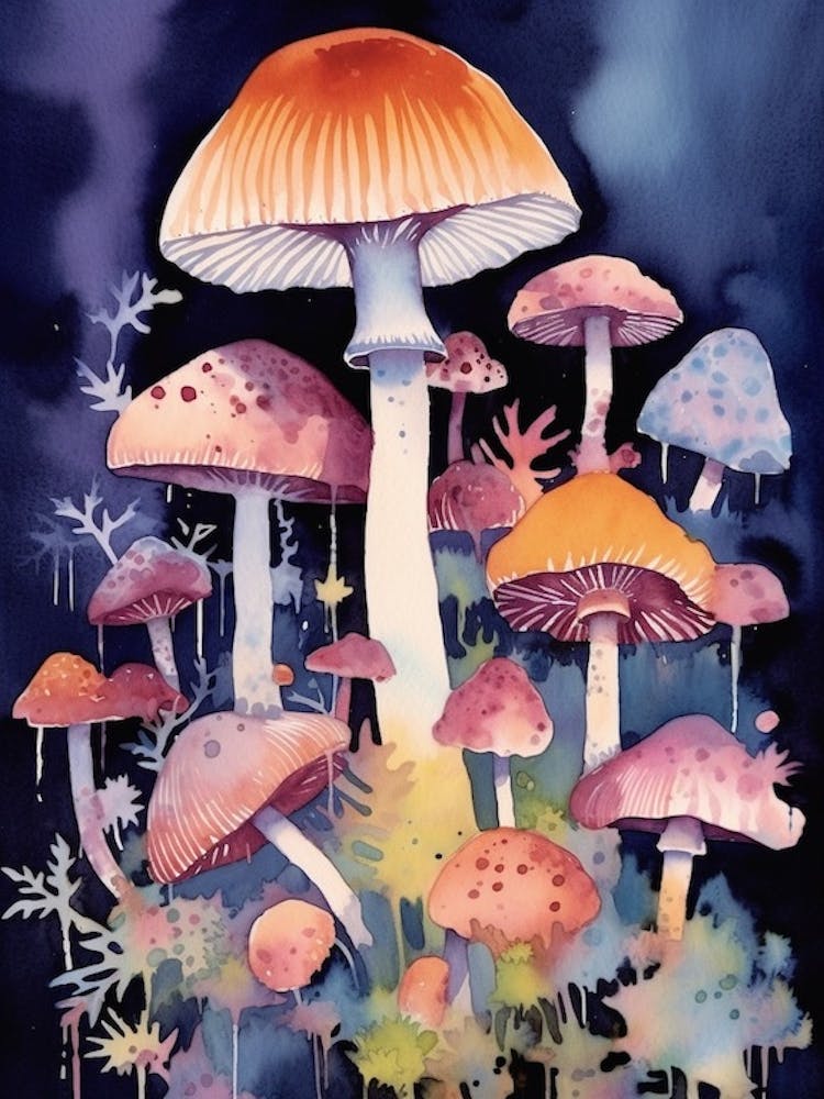 Mushroom Watercolour 12