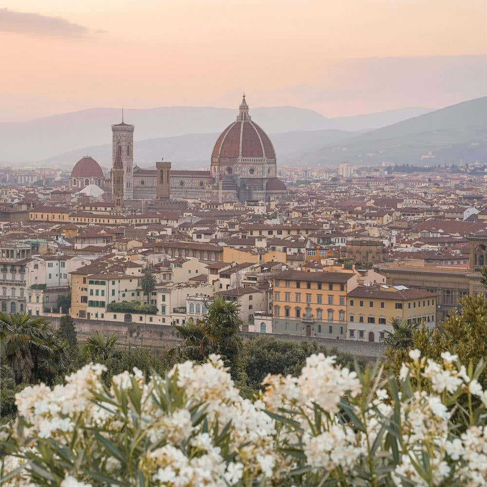 Sunset In Florence Square