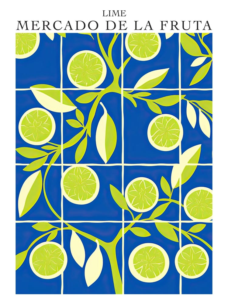 Mercado De La Fruta Limetten Illustration 4 Poster