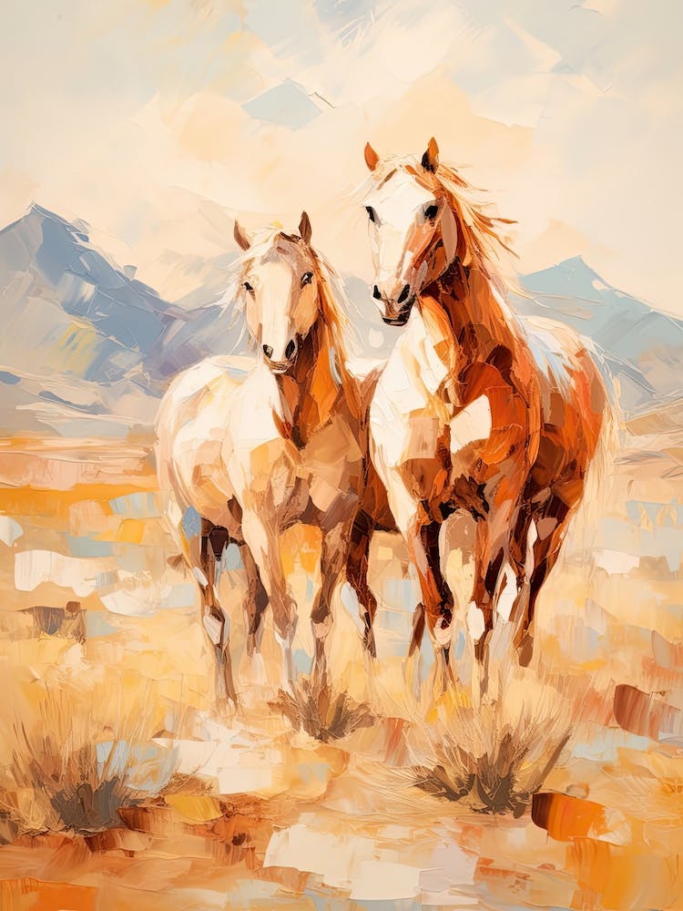 Horses Painting In Namibrand Nature Reserve, Namibia 4