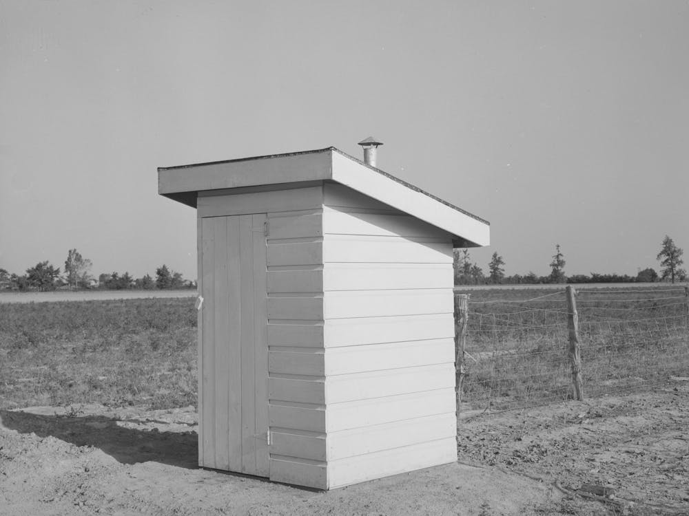 Southeast Missouri Farms, Privy On New Farm Unit, La Forge Project, Missouri By Russell Lee