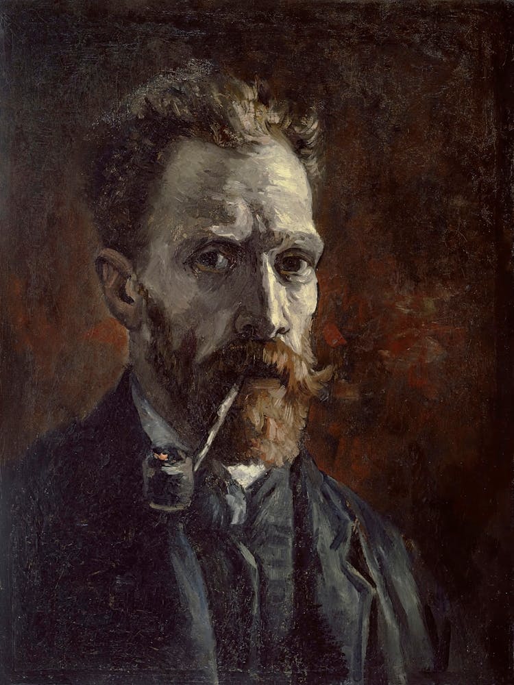 Self Portrait With Pipe (1886), Vincent Van Gogh