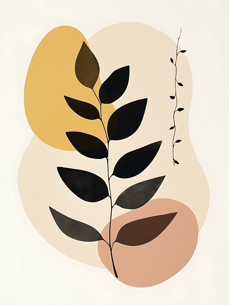 Serene Floral Artwork with Soft Gradients