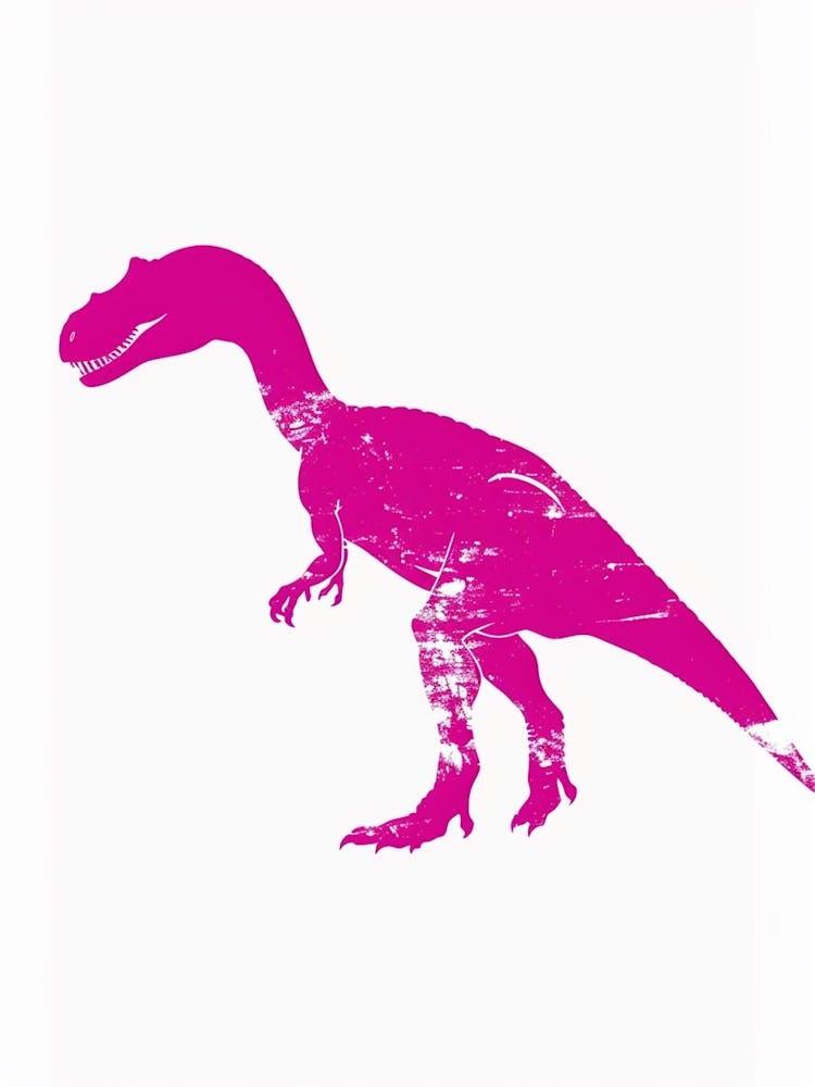 Pink Dinosaur Silhouette 2