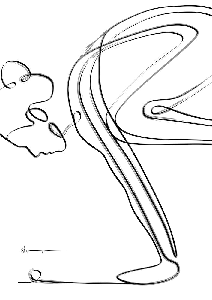 Crow Pose Abstract
