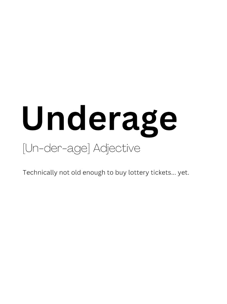 Underage Definition Meaning