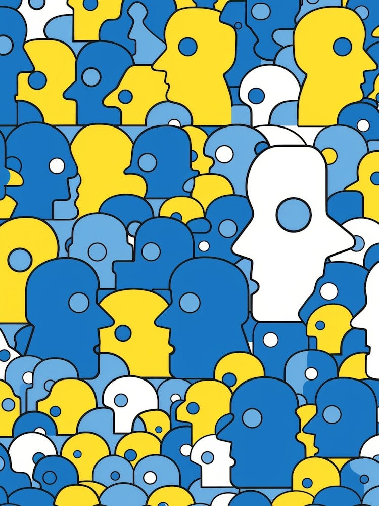 Blue And Yellow People